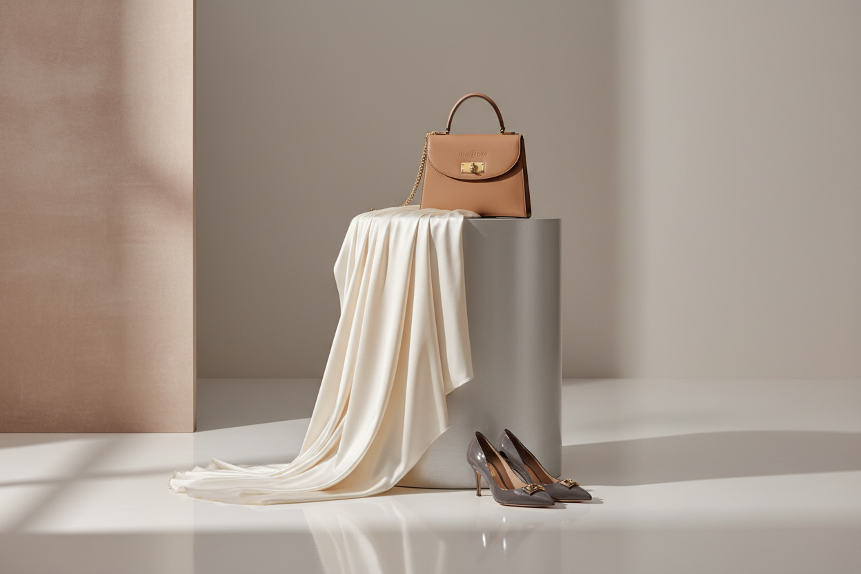 Create luxury photo for my store I'm selling clothes bag shoes